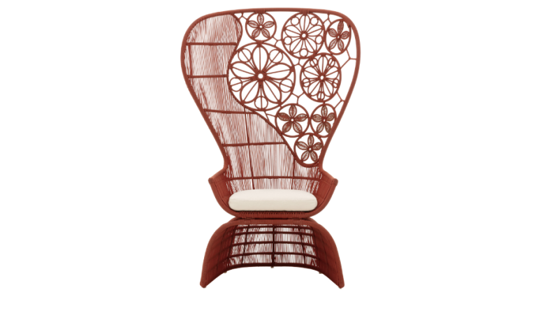 Кресло BB Italia Crinoline с цветными узорами